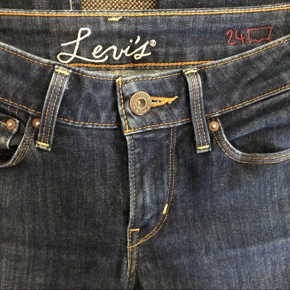 Levi’s dark blue denim skinny jeans size W24 L29 - Picture 2 of 9